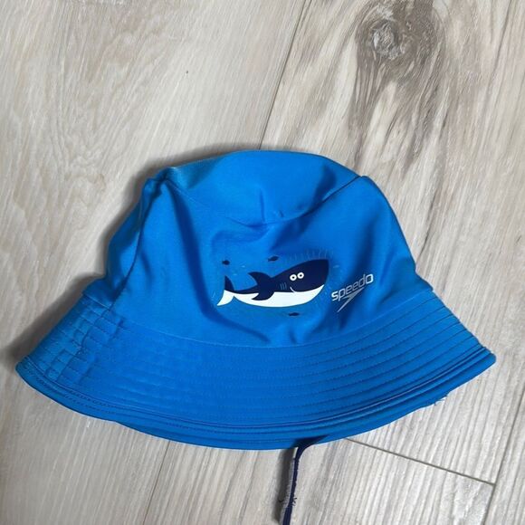 Speedo Blue Bucket Hat with Fish Design - Picture 1 of 3